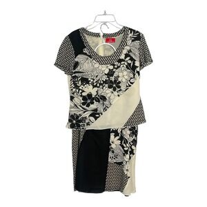 Oscar de la Renta Company Floral Print Women's Top and Skirt Set Size 6